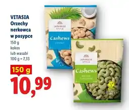 Lidl Orzechy nerkowca w posypce wasabi Vitasia oferta