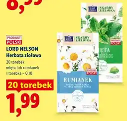 Lidl Herbata ziołowa Lord Nelson Skarby Zielnika rumianek oferta