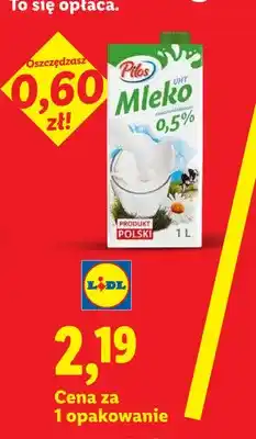 Lidl Mleko UHT Pilos 0,5% oferta