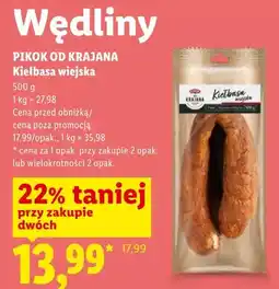 Lidl Kiełbasa wiejska Pikok Od Krajana oferta