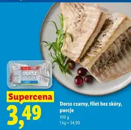 Lidl Dorsz czarny filet bez skóry porcje oferta