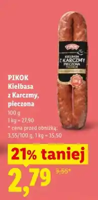 Lidl Kiełbasa z Karczmy pieczona Pikok oferta