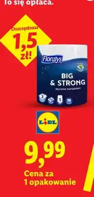 Lidl Ręcznik papierowy Floralys Big & Strong 3-warstwowy oferta