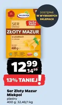 Netto Ser Złoty Mazur Mlekpol plastry oferta