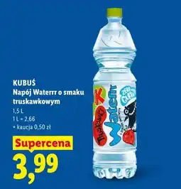 Lidl Napój Waterrr o smaku truskawkowym Kubuś oferta