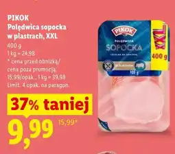 Lidl Polędwica sopocka w plastrach XXL Pikok oferta
