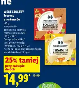 Lidl Toczony z nerkowców czarnuszka lub oliwki Wege Siostry oferta