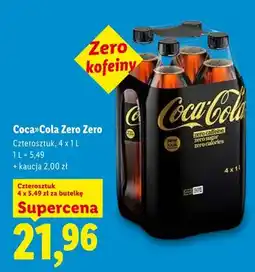 Lidl Napój gazowany Coca-Cola Zero Zero czterosztukt oferta
