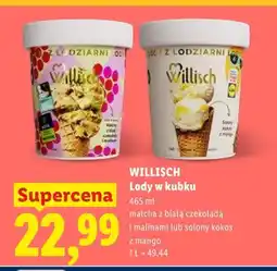 Lidl Lody w kubku Willisch solony kokos z mango oferta