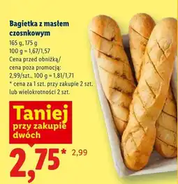 Lidl Bagietka z masłem czosnkowym oferta