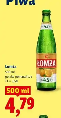 Lidl Piwo Łomża gorzka pomarańcza oferta