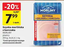 Intermarche Szynka morlińska z kurczaka Morliny plastry oferta