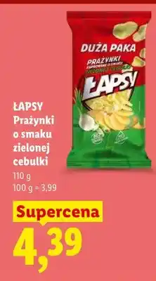 Lidl Prażynki Łapsy o smaku zielonej cebulki oferta