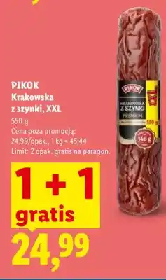 Lidl Krakowska z szynki XXL Pikok oferta