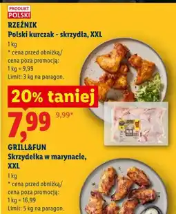 Lidl Skrzydełka w marynacie XXL Grill&Fun oferta