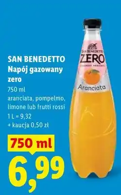 Lidl Napój gazowany zero San Benedetto aranciata oferta