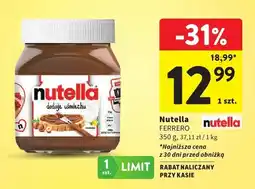 Intermarche Krem czekoladowy Nutella oferta