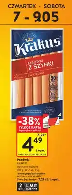 Intermarche Parówki z szynki wieprzowe Krakus oferta