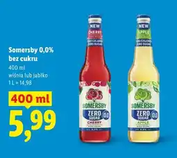 Lidl Piwo bezalkoholowe Somersby 0,0% bez cukru jabłko oferta