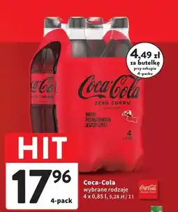 Intermarche Napój Coca-Cola Zero Cukru 4-pack oferta