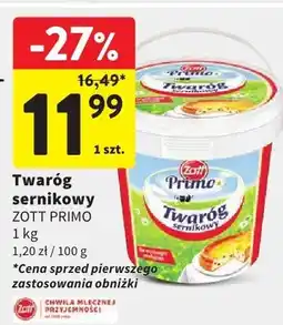 Intermarche Twaróg sernikowy Zott Primo oferta