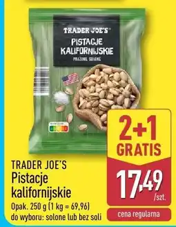 ALDI Pistacje kalifornijske prażone bez soli Trader Joe's oferta