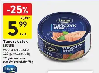 Intermarche Tuńczyk stek Lisner oferta