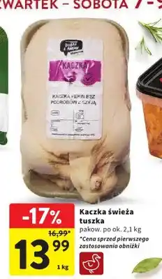 Intermarche Kaczka świeża tuszka Dobra z Farmy Pekin bez podrobów z szyją oferta