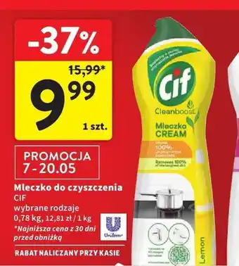 Mleczko do czyszczenia Cif Cleanboost