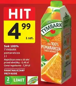 Intermarche Sok 100% Tymbark pomarańczowy oferta