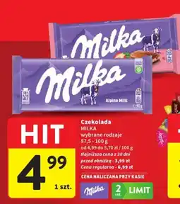 Intermarche Czekolada Milka wybrane rodzaje oferta