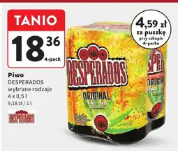 Intermarche Piwo Desperados wybrane rodzaje 4-pack oferta