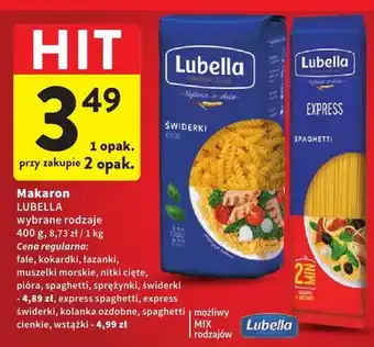 Intermarche Makaron Lubella wybrane rodzaje oferta