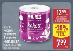 ALDI Ręcznik papierowy 3-warstwowy Mega Rolka Kokett oferta