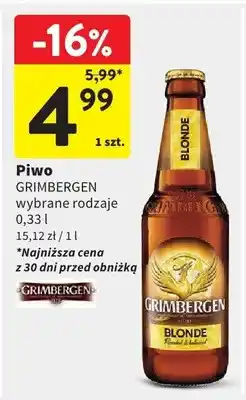 Intermarche Piwo Grimbergen wybrane rodzaje oferta