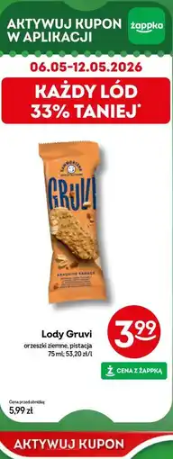 Żabka Lody Gruvi orzeszki ziemne, pistacja oferta