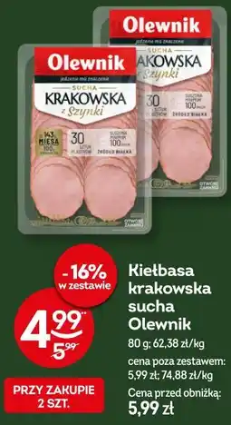 Żabka Kiełbasa krakowska sucha Olewnik oferta