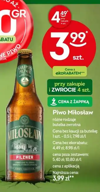 Żabka Piwo Miłosław oferta