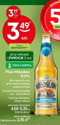 Żabka Piwo Miłosław 0.0% oferta