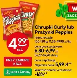 Żabka Chrupki Curly lub Prażynki Peppies oferta