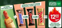 Żabka HOT DOG MAX + BATON SNICKERS, MARS LUB TWIX oferta