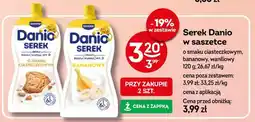 Żabka Serek Danio w saszetce o smaku ciasteczkowym, bananowy, waniliowy oferta