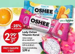 Żabka Lody Oshee Vitamin Koral oferta