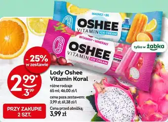 Żabka Lody Oshee Vitamin Koral oferta