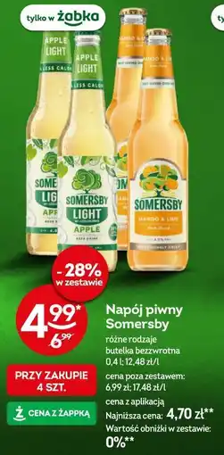 Żabka Napój piwny Somersby oferta