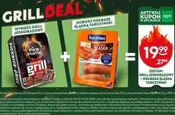 Żabka Zestaw: Grill jednorazowy + kiełbasa śląska Tarczyński oferta
