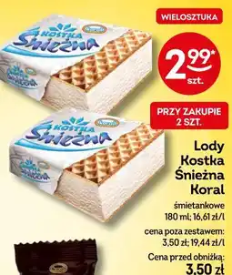 Żabka Lody Kostka Śnieżna Koral oferta