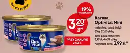 Żabka Karma Optivital Mini wołowina, łosoś, indyk oferta