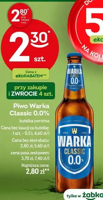 Żabka Piwo Warka Classic 0.0% oferta