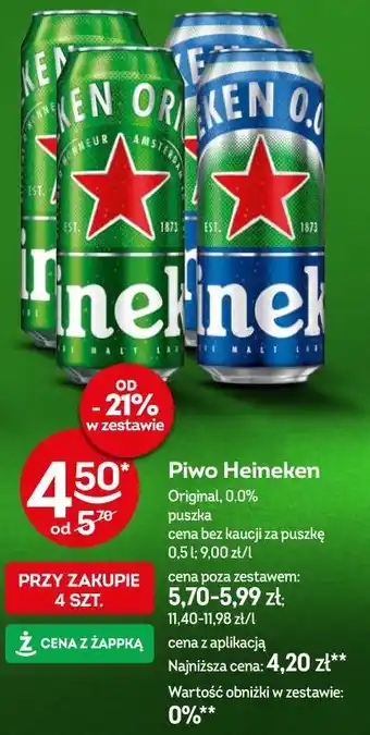Żabka Piwo Heineken oferta